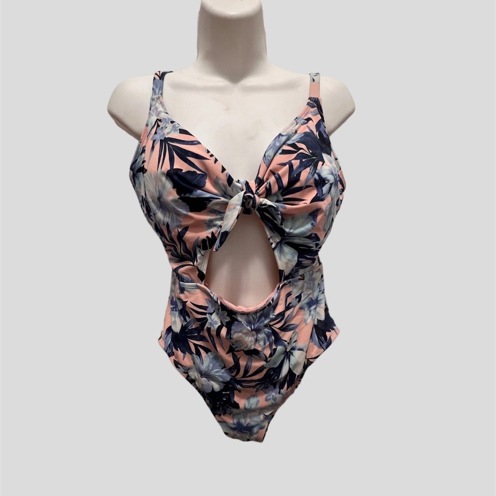 Beach Betty size large one piece floral swimsuit